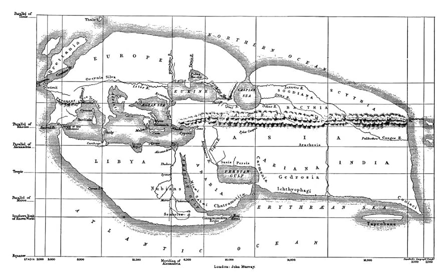 Amazon.co.jp: 世界地図 Eratosthenes Nworld地図 古代ギリシャ